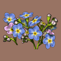 Forget Me Not Flower Illustrations Premium Hoodie | Teevron