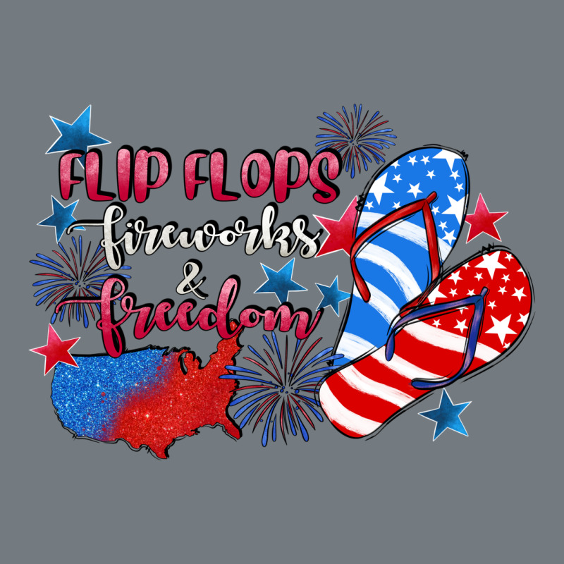 Flip Flops Fireworks & Freedom 4th Of July Heavyweight Sweatshirt by CowGirlArtShop | Teevron