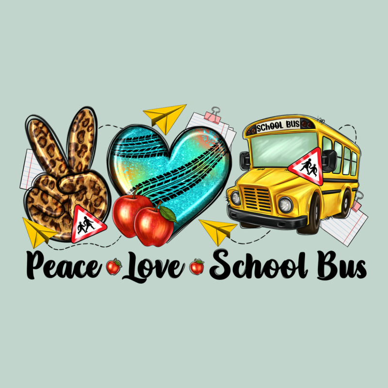 Peace Love School Bus Zipper Hoodie by NancyCooperArtShop | Teevron