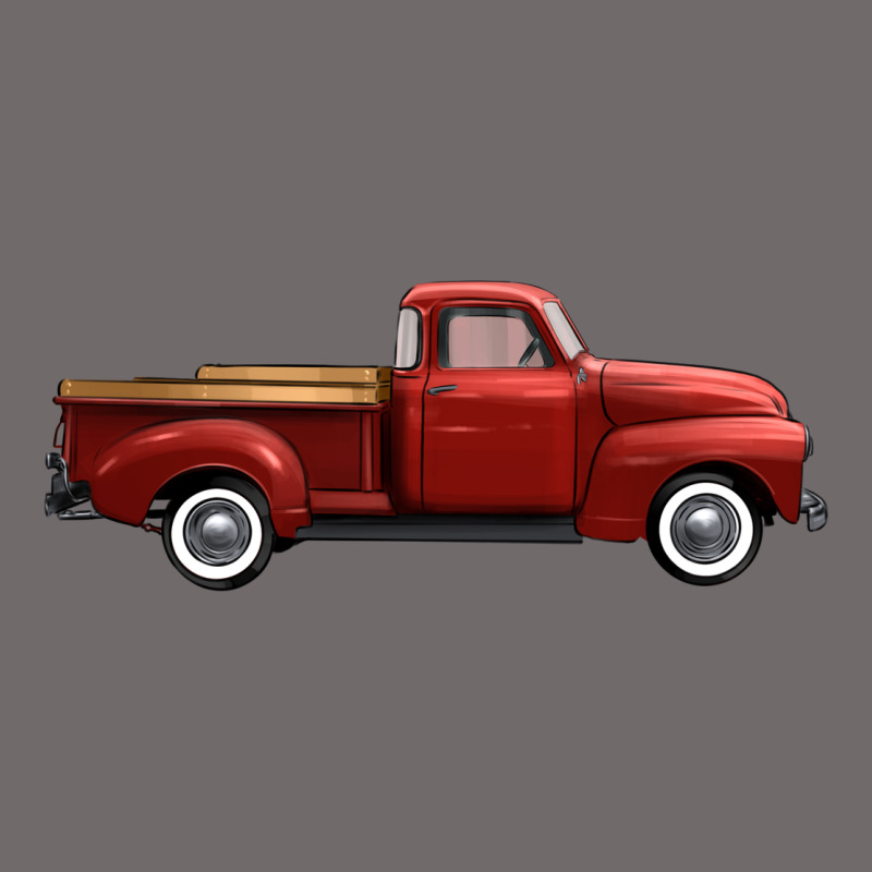 Western Red Truck Right Side View Urban Heavy Tee by FaDigitalArtStudio | Teevron
