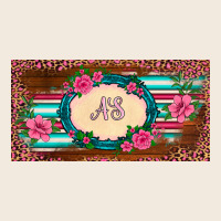 Preview Western Pink Flovers Leopard Serape   License Plate Template Zipper Hoodie | Teevron