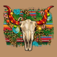 Western Christmas Bull Skull Vintage Hoodie | Teevron