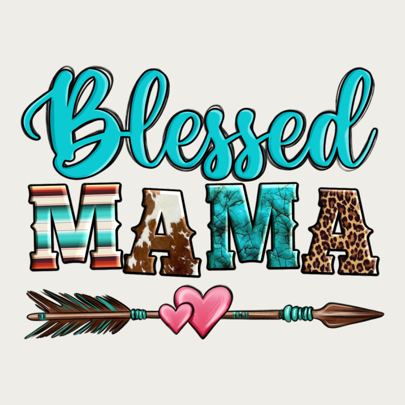 Blessed Mama Serape Cowhide Turquoise Zipper Hoodie by Jasminsmagicworld | Teevron