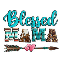 blessed mama serape cowhide turquoise | Teevron