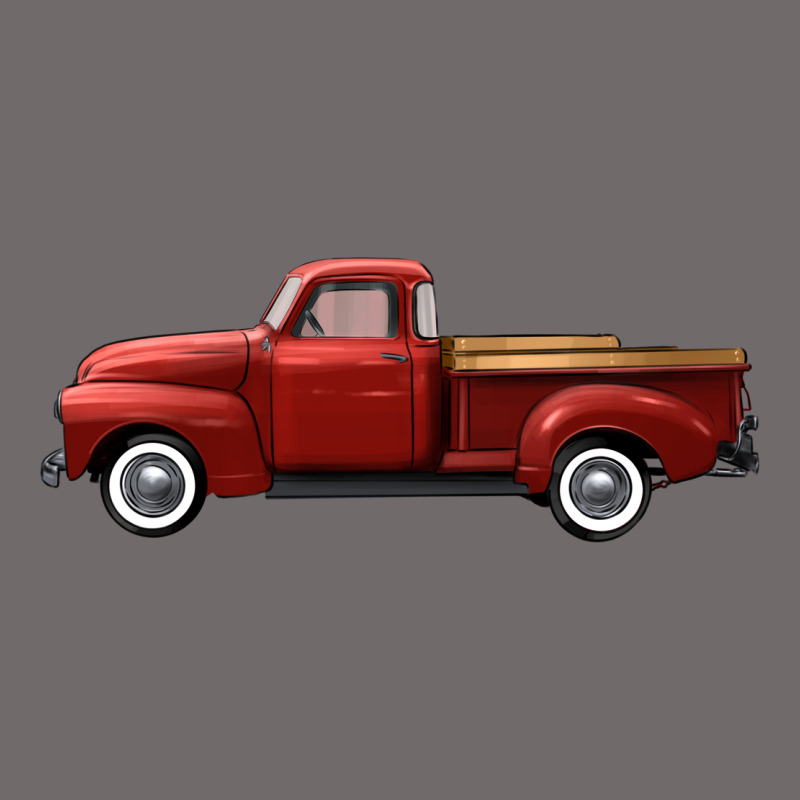Western Red Truck Right Side View Urban Heavy Tee by FaDigitalArtStudio | Teevron
