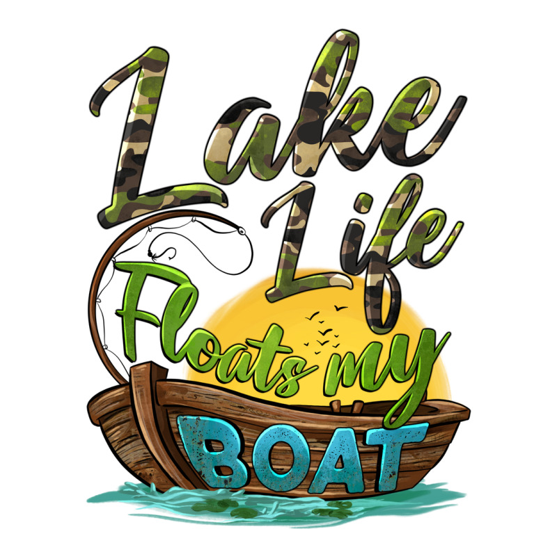Lake Life Floats My Boat Premium Tee by BarkalooDesign | Teevron