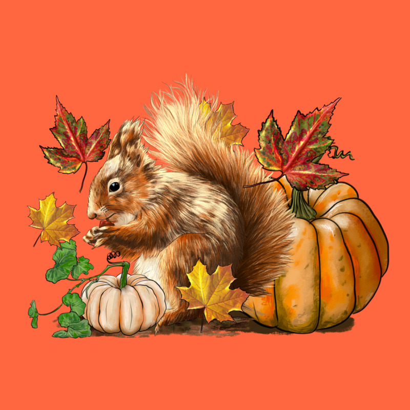 Fall Squirrel Premium Hoodie by LillyAllenDesigns | Teevron