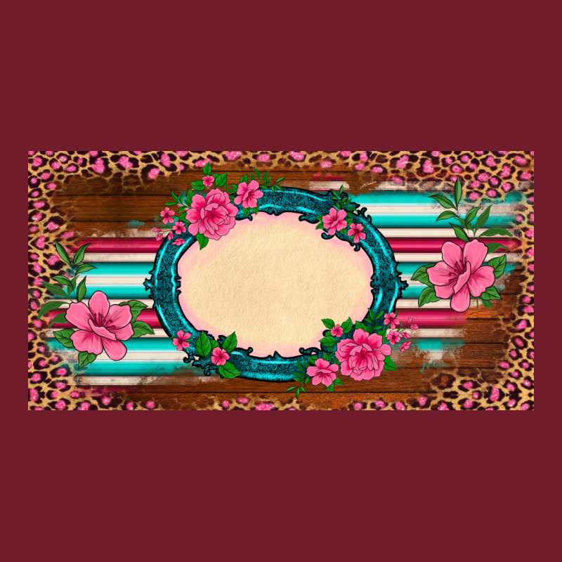 Western Pink Flovers Leopard Serape   License Plate Template Zipper Hoodie by BarkalooDesign | Teevron