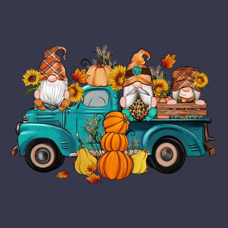 Fall Gnomes Truck Pumpkin Sunflowers Long Sleeve Tee by Artiststas | Teevron