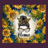 Sunflowers Messy Bun Mama Premium Tee | Teevron