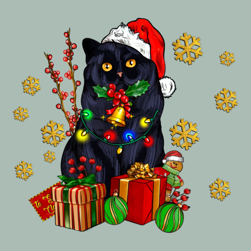 Black Cat Meowy Christmas Classic Tee by AdoDesignShop | Teevron