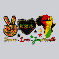 Peace Love Juneteenth Raised Fist Heavyweight Sweatshirt | Teevron