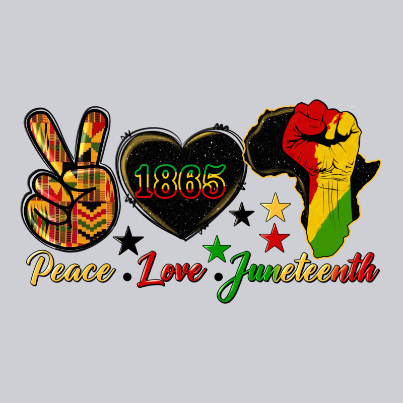 Peace Love Juneteenth Raised Fist Heavyweight Sweatshirt by HRA Design Shop | Teevron