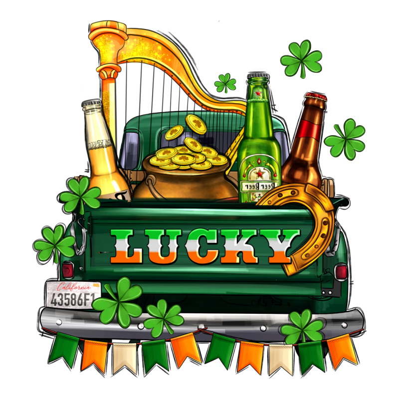 Lucky Truck With Flags And Beers Long Sleeve Tee by AdoDesignShop | Teevron