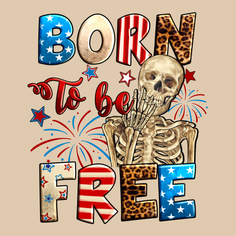 Born To Be Free With Skeleton 4th Of July Heavyweight Sweatshirt by Neo Western | Teevron