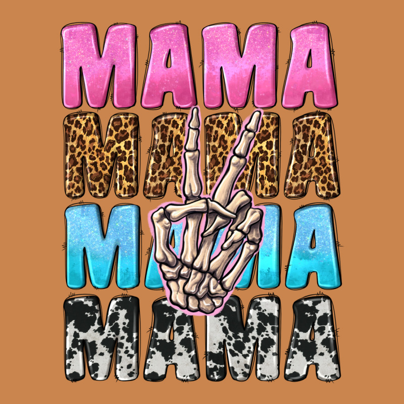 Mama Skeleton Peace Leopard Pattern Heavyweight Hoodie by NancyCooperArtShop | Teevron
