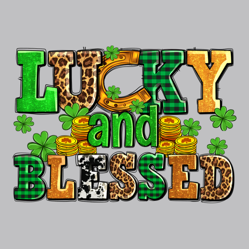 Lucky And Blessed With Coins And Shamrocks Long Sleeve Tee by AdoDesignShop | Teevron