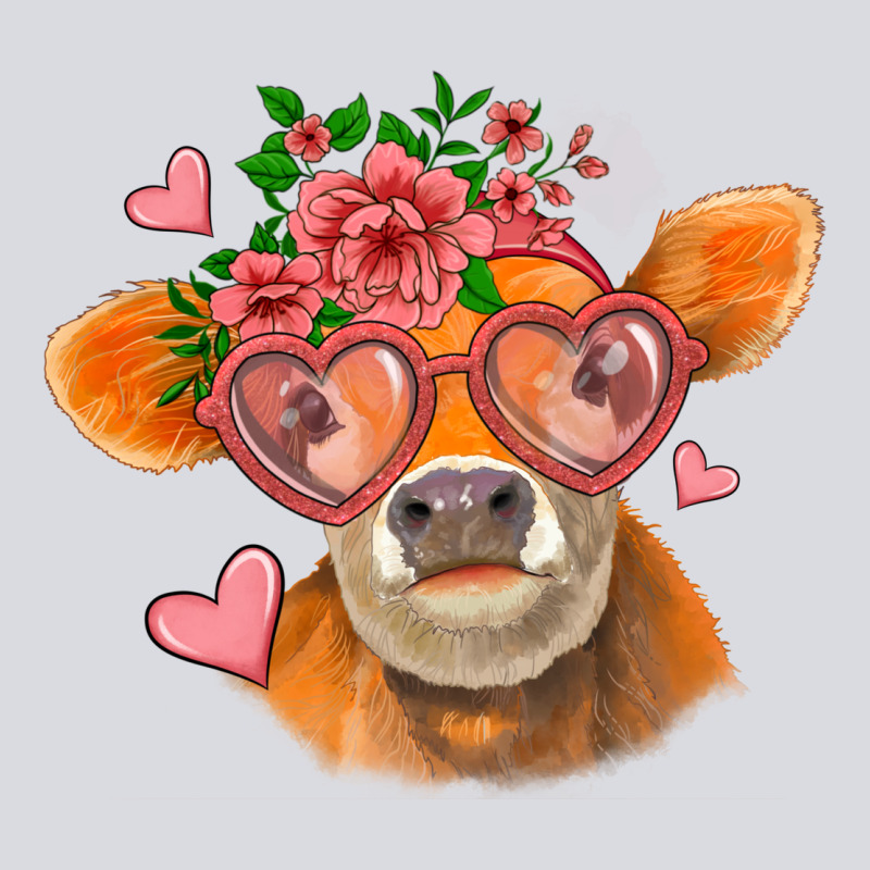 Valentines Day Orange Cow Zipper Hoodie by Jasminsmagicworld | Teevron