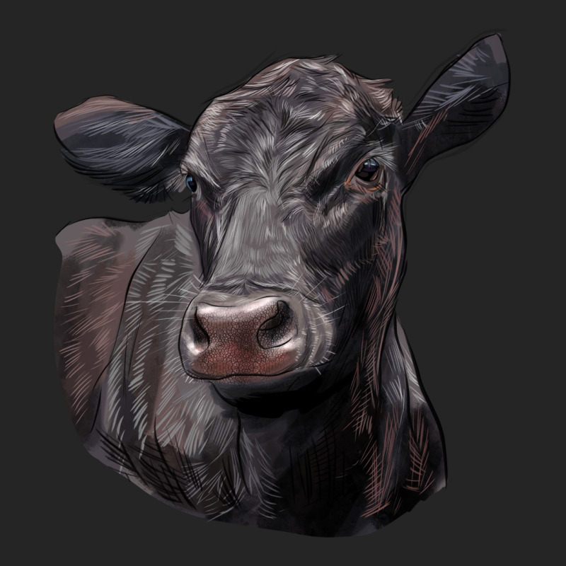 Black Angus Cow Illustrations Premium Hoodie by LillyAllenDesigns | Teevron