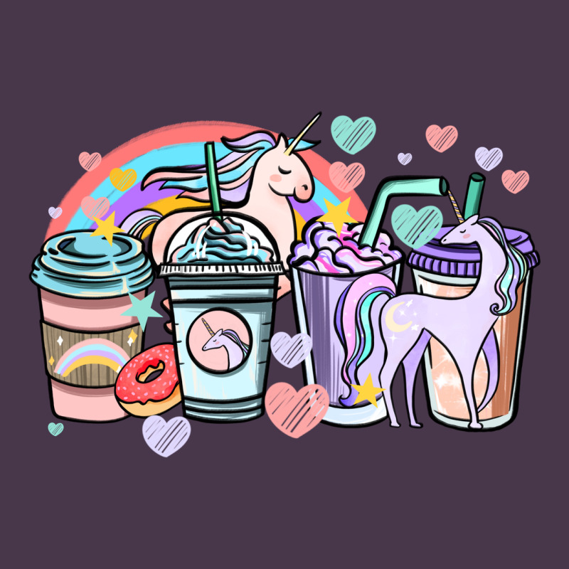 Unicorn Coffee Cups Heavyweight Hoodie by NancyCooperArtShop | Teevron