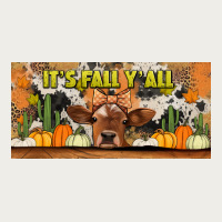 It's Fall Y'all Cow Zipper Hoodie | Teevron