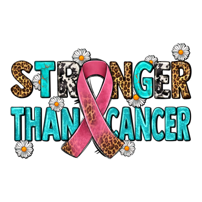 Stronger Than Cancer With Cancer Ribbon Ladies Tee by AdoDesignShop | Teevron
