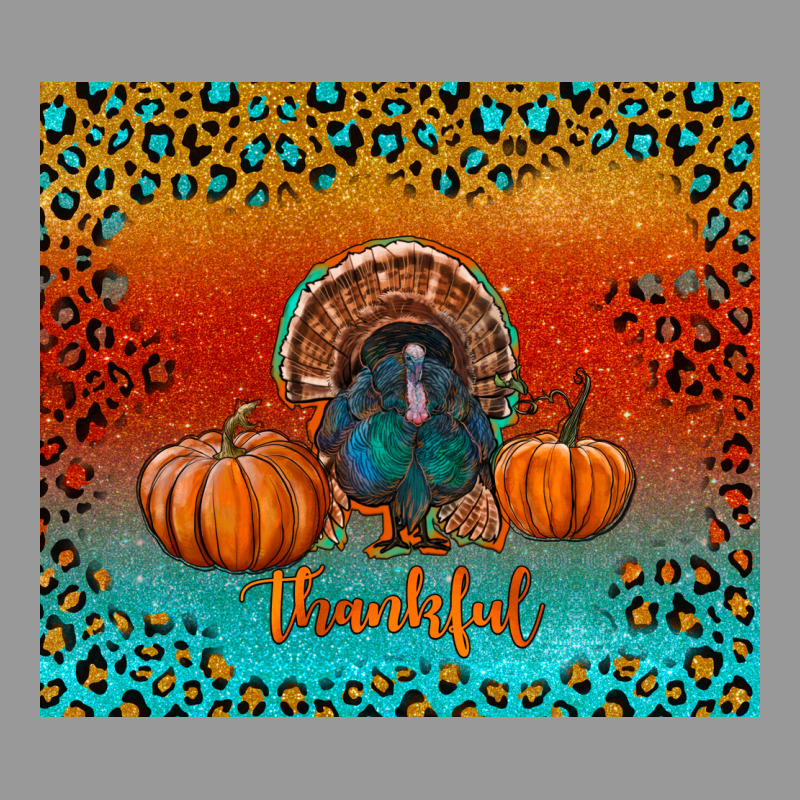 Thankful With Turkey And Pumpkins Vintage Hoodie by RanaPortraitStore | Teevron