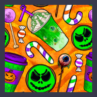 Halloween Snacks Seamless Pattern Long Sleeve Tee | Teevron