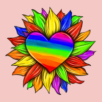 Lgbtq Color Heart And Sunflower Urban Heavy Tee | Teevron