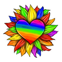 lgbtq color heart and sunflower | Teevron