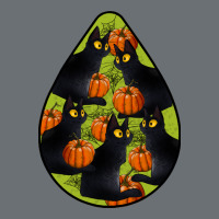 Black Cat Halloween Teardrop Premium Hoodie | Teevron