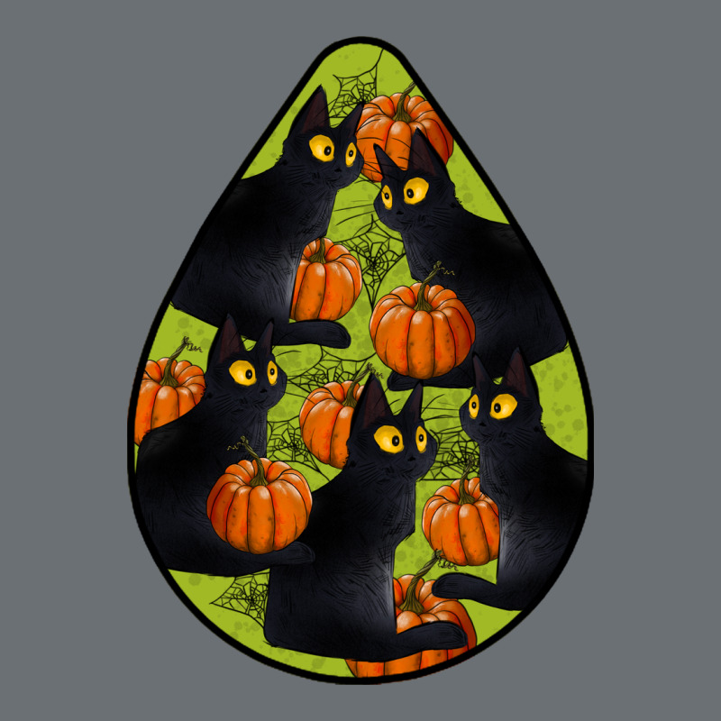 Black Cat Halloween Teardrop Premium Hoodie by LillyAllenDesigns | Teevron