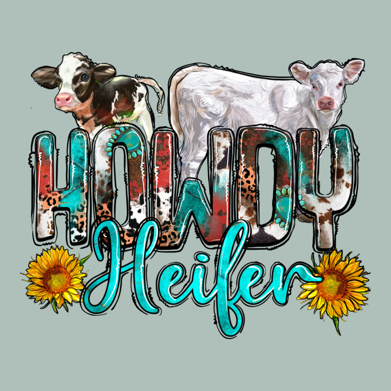 Western Howdy Heifer Heavyweight Hoodie by NancyCooperArtShop | Teevron