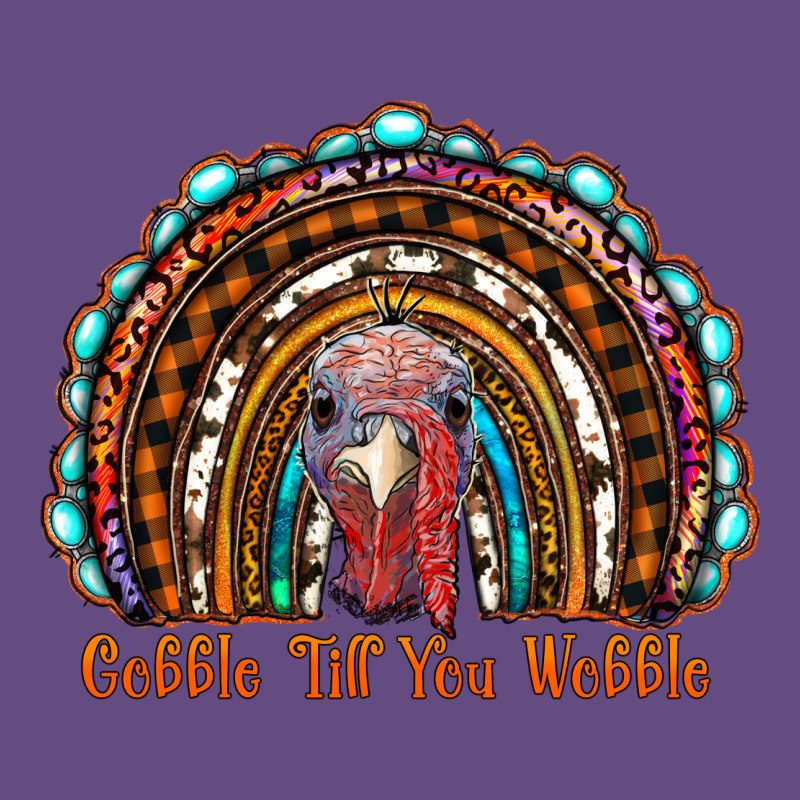 Gobble Till You Wobble Thanksgiving Rainbow Vintage Hoodie by RanaPortraitStore | Teevron