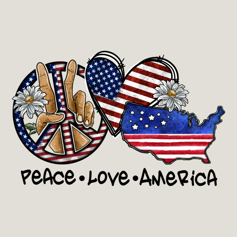 Peace Love America Heavy Core Tee by SublimationCraftShop | Teevron