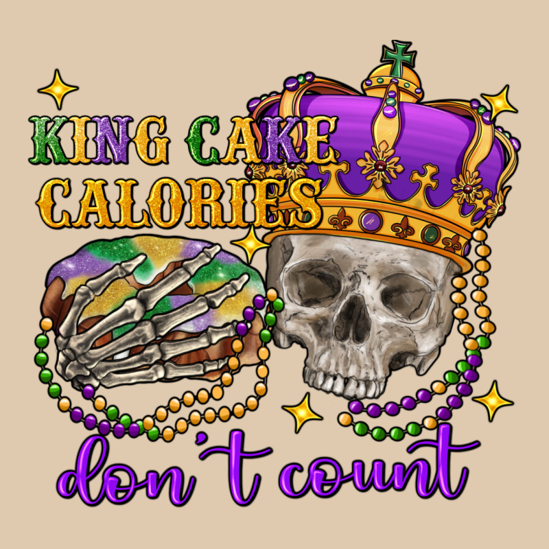 King Cake Calories Don't Count Skull Heavyweight Sweatshirt by FaDigitalArtStudio | Teevron