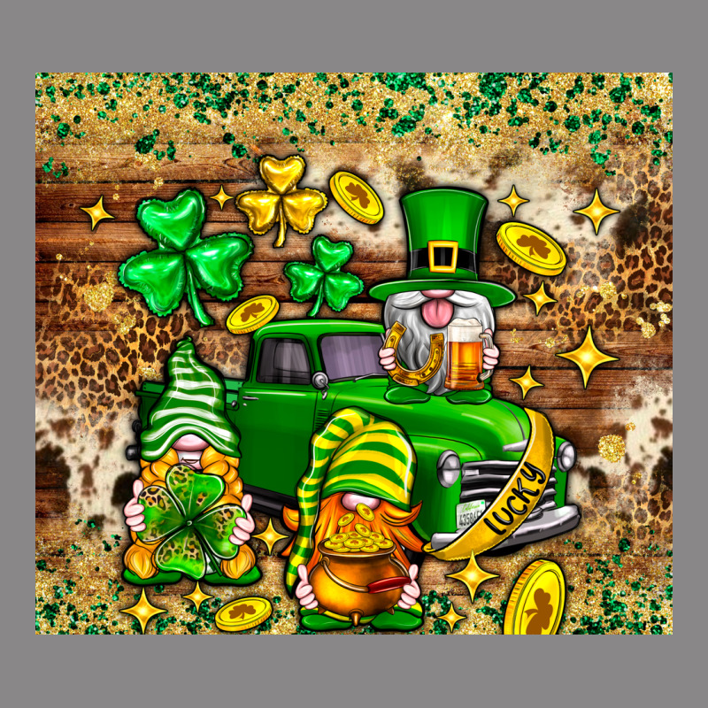 St. Patrick's Day Gnomies Truck Tumbler Vintage Tee by Neo Western | Teevron
