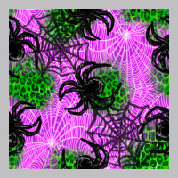 Halloween Spider Green Leopard Seamless Pattern Long Sleeve Tee | Teevron