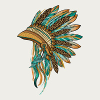Indian Leopard Headdress Blue Zipper Hoodie | Teevron