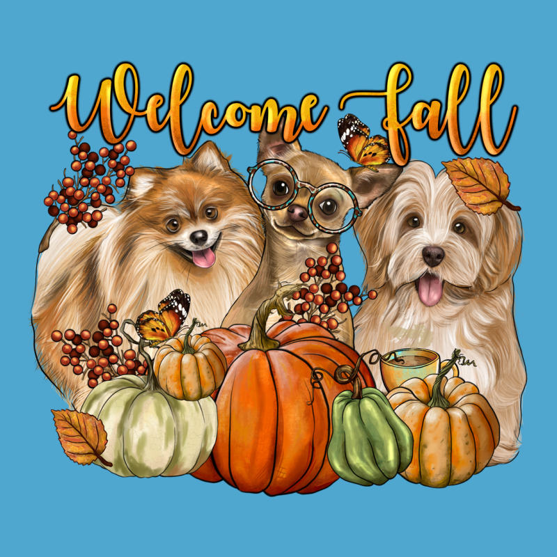 Welcome Fall With Dogs Premium Hoodie by LillyAllenDesigns | Teevron