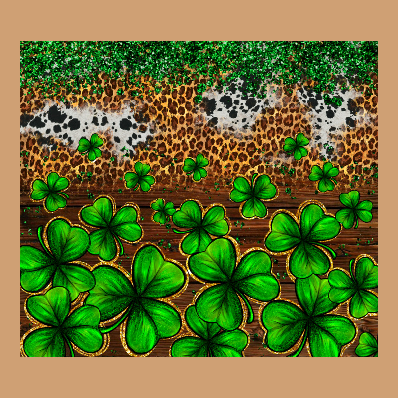 St. Patrick's Day Leopard Cowhide Tumbler Vintage Tee by Neo Western | Teevron