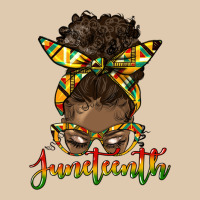 Juneteenth Black Woman Messy Bun Heavyweight Sweatshirt | Teevron