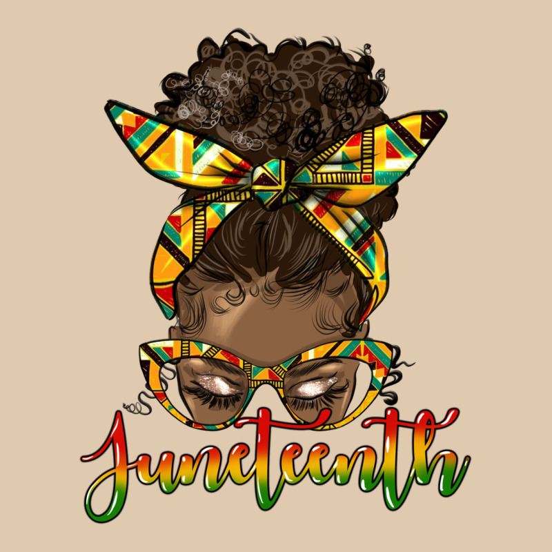 Juneteenth Black Woman Messy Bun Heavyweight Sweatshirt by HRA Design Shop | Teevron