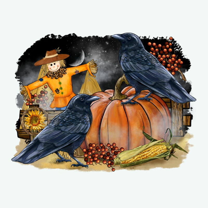 Fall Background With Crow Premium Hoodie by LillyAllenDesigns | Teevron