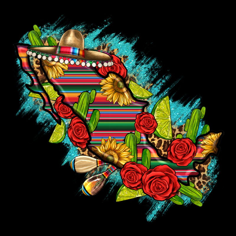 Mexico Map With Leopard And Sunflowers Urban Hoodie by texasbilliewilder | Teevron