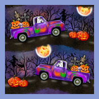 Halloween Spooky Truck Seamless Pattern Long Sleeve Tee | Teevron
