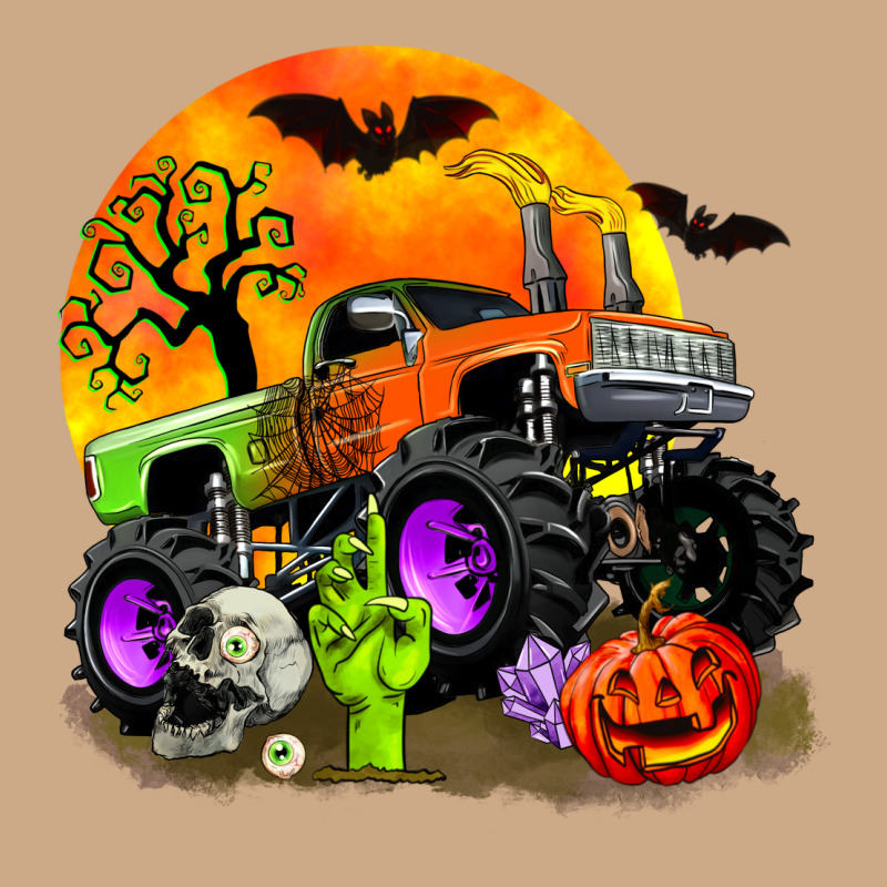 Halloween Monster Truck Vintage Hoodie by Zillion Design Studio | Teevron