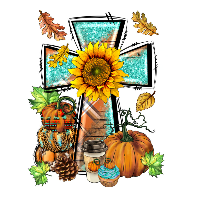 Western Thankful Cross Pumpkin Premium Tee by BarkalooDesign | Teevron