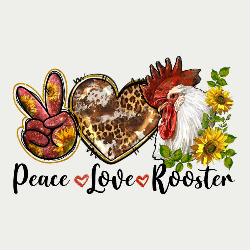 Peace Love Rooster With Sunflowers Zipper Hoodie by LillyAllenDesigns | Teevron