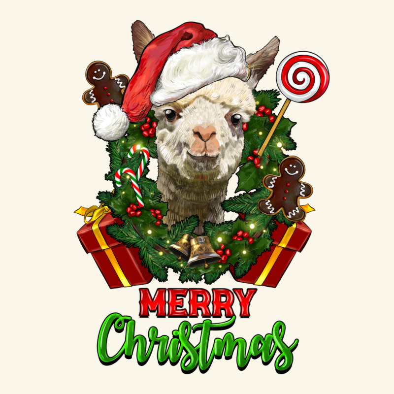 Merry Christmas Alpaca Face Premium Hoodie by LillyAllenDesigns | Teevron